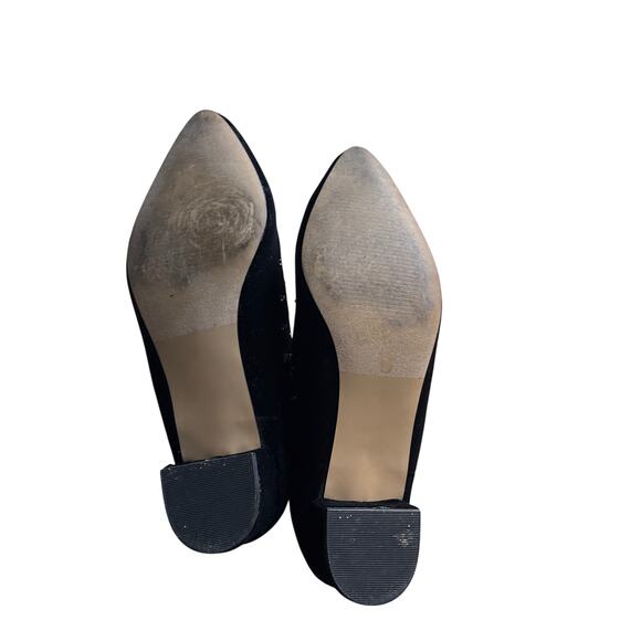 Betsey Johnson Jax Velvet Embellished Ankle Booties Size 8.5 - Picture 3 of 8